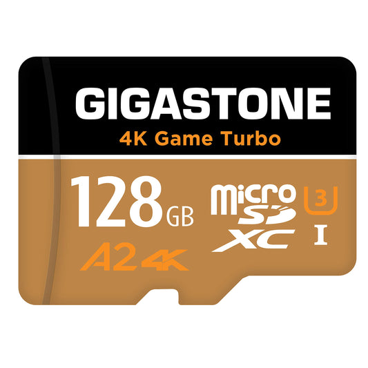 ?5-Years Data Recovery? GIGASTONE 128GB Micro SD Card, 4K Game Turbo, MicroSDXC Memory Card for Nintendo-Switch, GoPro, Action Camera, DJI, UHD Video