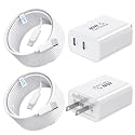 TT&C 40W Dual USB C Charger Block [2-Pack] with 10ft Type C Cables, PD Fast Charger Power Adapter Fast Charging Compatible with iPhone 17, 16, 15 Pro