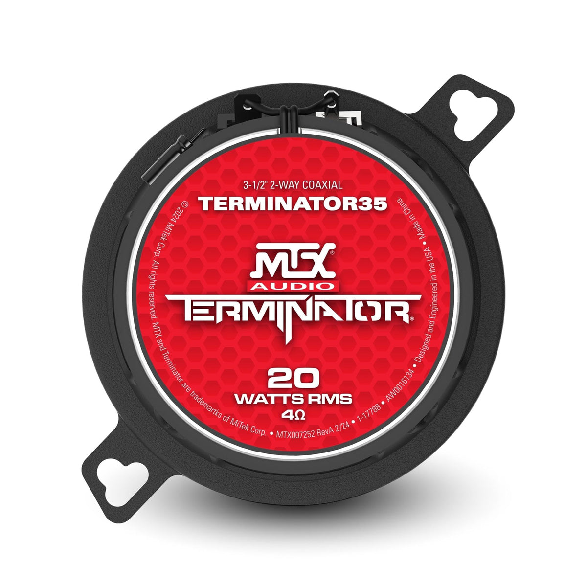 MTX TERMINATOR35 3.5" 2-Way 20-Watt RMS 4? Coaxial Speakers