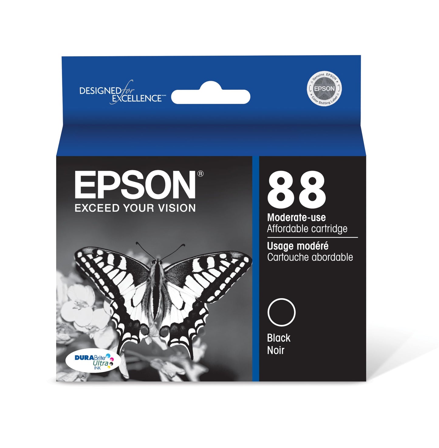 EPSON 88 DURABrite Ultra Ink Black Cartridge ForCX-4400, 4450, 7400, 7450 ; N-10, 11; NX-100, 105, 110, 115, 200, 215, 300, 305, 400, 415
