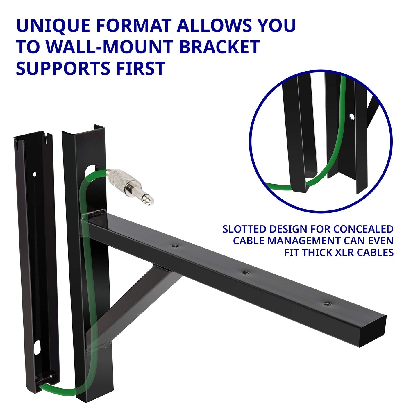LyxPro Wall Mount Speaker Bracket for Professional Audio PA Speaker Holder Set of 2 Pair Heavy Duty Metal Supports 90 Lbs. Weight Capacity