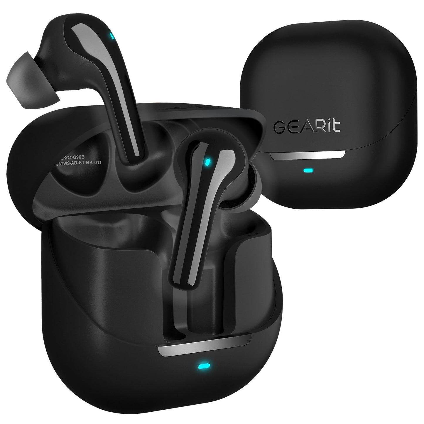 GEARit True Wireless Bluetooth Earbuds Compatible with iPhone, Android - 22H Playtime Earpods w/Active Noise Cancellation Up to 98.5% - HD Sound…