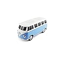 BRISA VW Collection - Volkswagen Portable Bluetooth Speaker Wireless Box with Rechargable Battery T1 Bus Campervan (Scale: 1:20/Classic Bus) (Blue)
