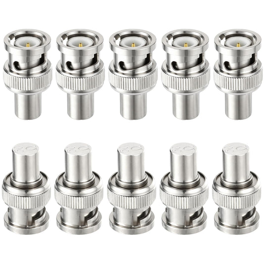 BNC Terminator, 10 Pack 50 Ohm BNC Male Cap Protective Cover for VNA, Signal Analyzers Coax Adapter Connector Coaxial Cable End