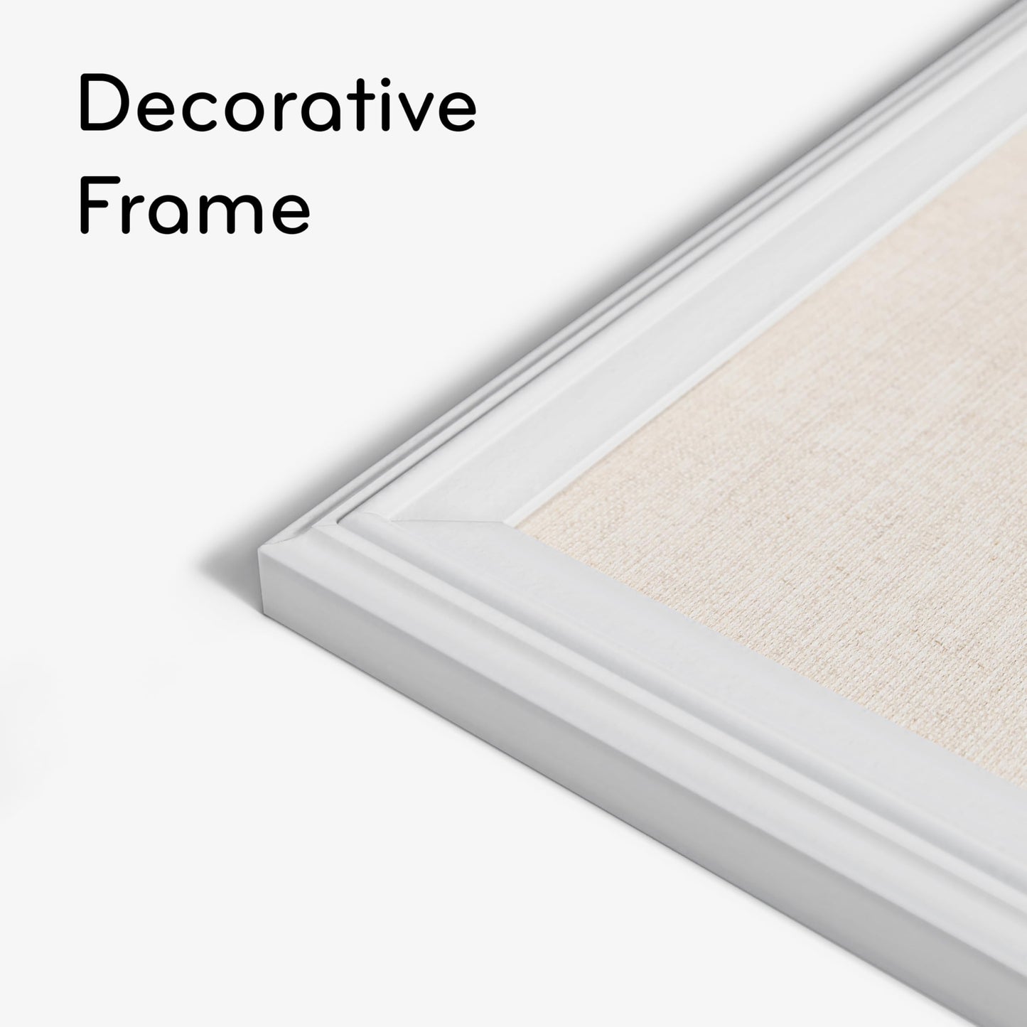 U Brands Bulletin Board, 18 x 24 Inch Linen Fabric Pin Board, Farmhouse White Wood Style Frame, Wall Message Center & Vision Board for Farmhouse