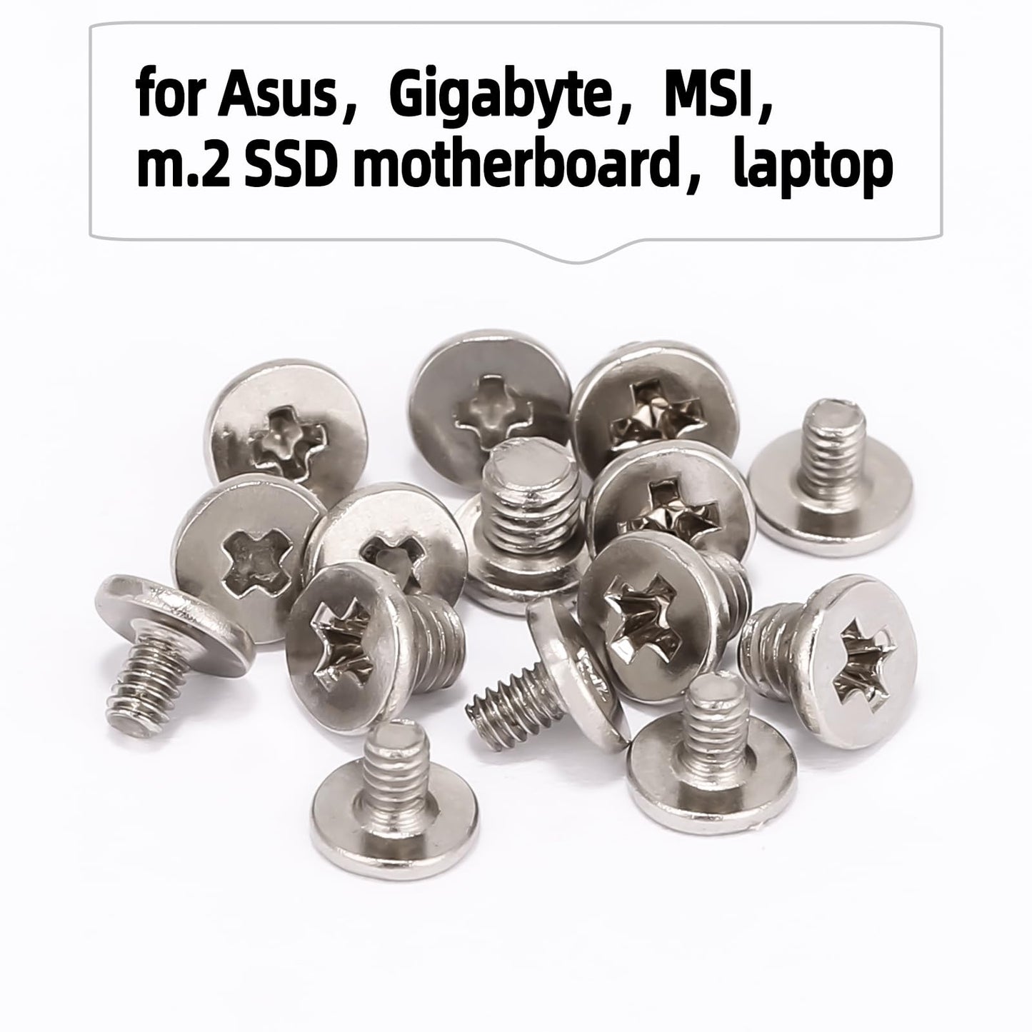 46PCS NVME M.2 SSD Mounting Screws M.2 SSD Screw Kit for Asus Gigabyte ASRock Msi Motherboards
