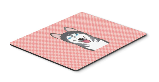 Caroline's Treasures BB1218MP Checkerboard Pink Alaskan Malamute Mouse Pad, Hot Pad or Trivet for Home Office Gaming Working Computers Laptop Mouse