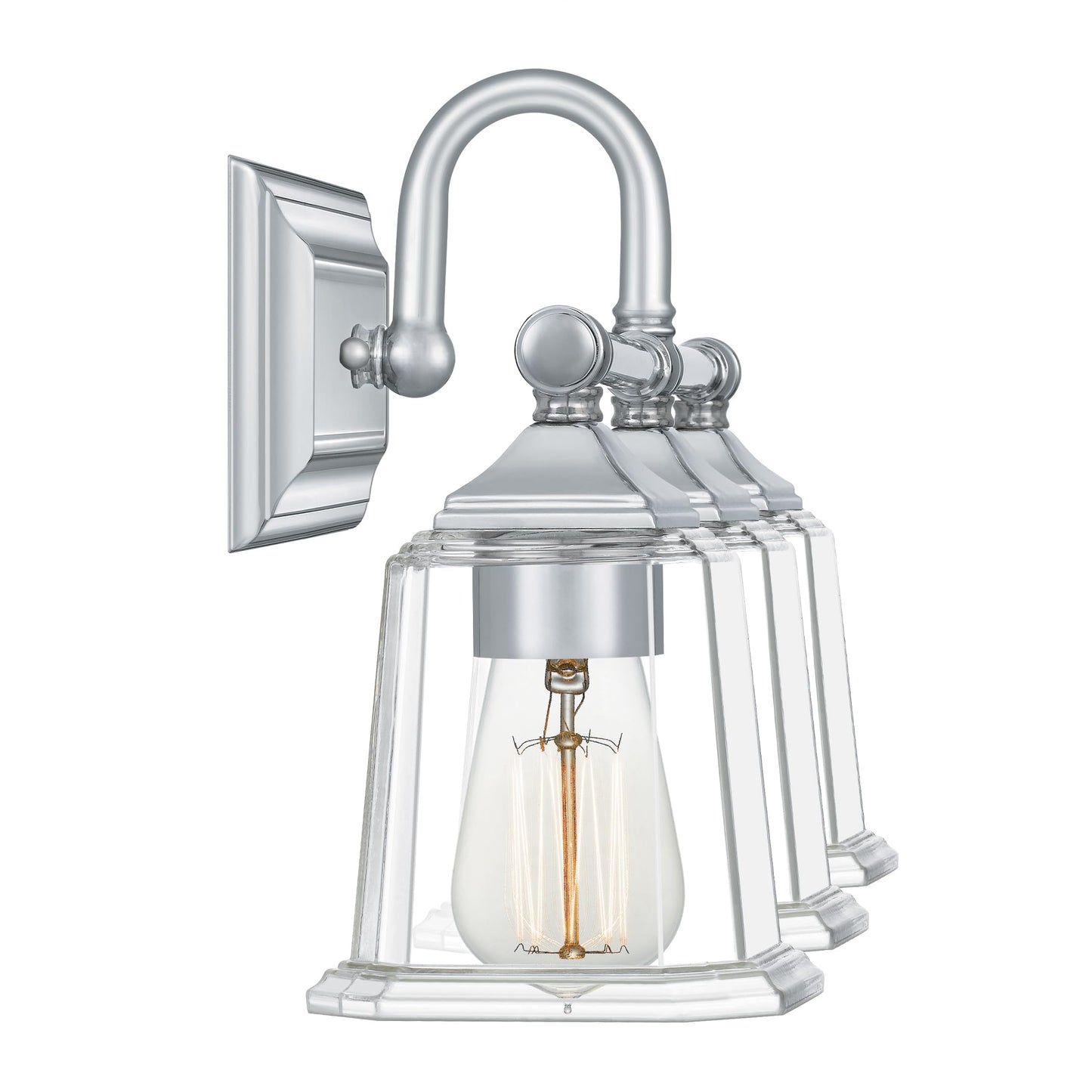 Quoizel Nicholas 22" Wide Polished Chrome 3-Light Bath Light
