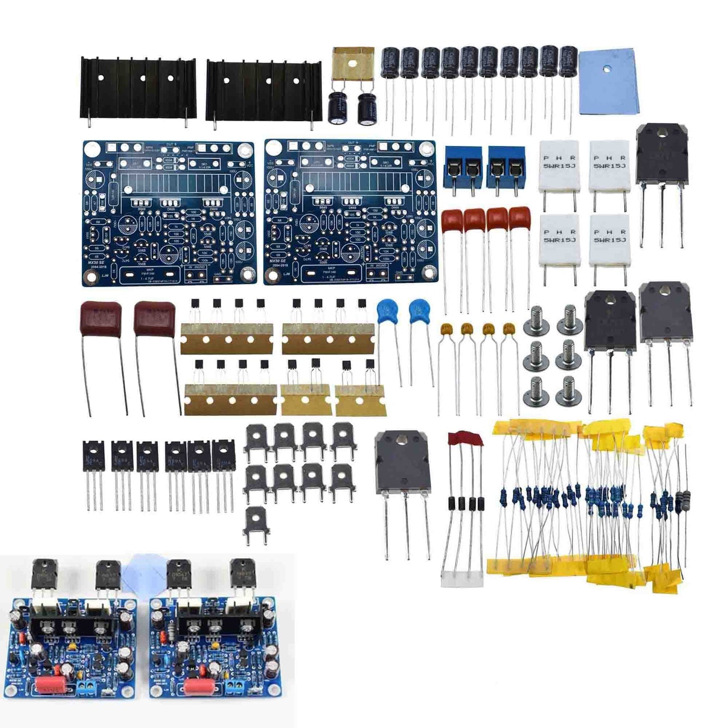 DIY KITS 2PCS MX50 SE 100WX2 Dual Channels Audio Power amplifiers Board D1047 B817 2SA1295 2SC3264 (D1047 B817)