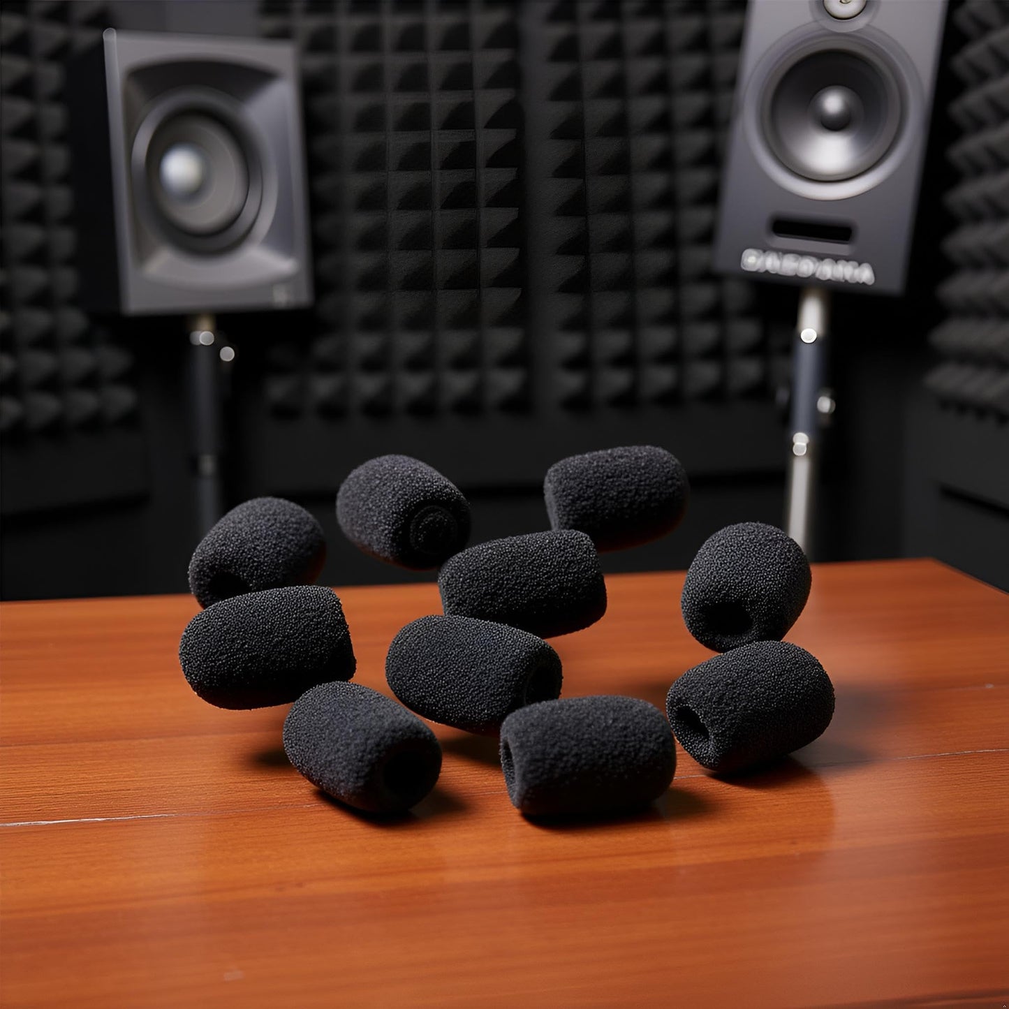 SquarezhenBo 10Pcs Black Microphone Headset Grill Windscreen Sponge Foam Mic Cover Price Black Wholesale Microphone Windscreens Microphones and