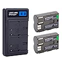 2-Pack BP-511 BP-511a Battery with USB-C Dual Charger for Canon EOS 5D 10D 20D 20Da 30D 40D 50D 300D D30 D60 and More Camera 2800mAh