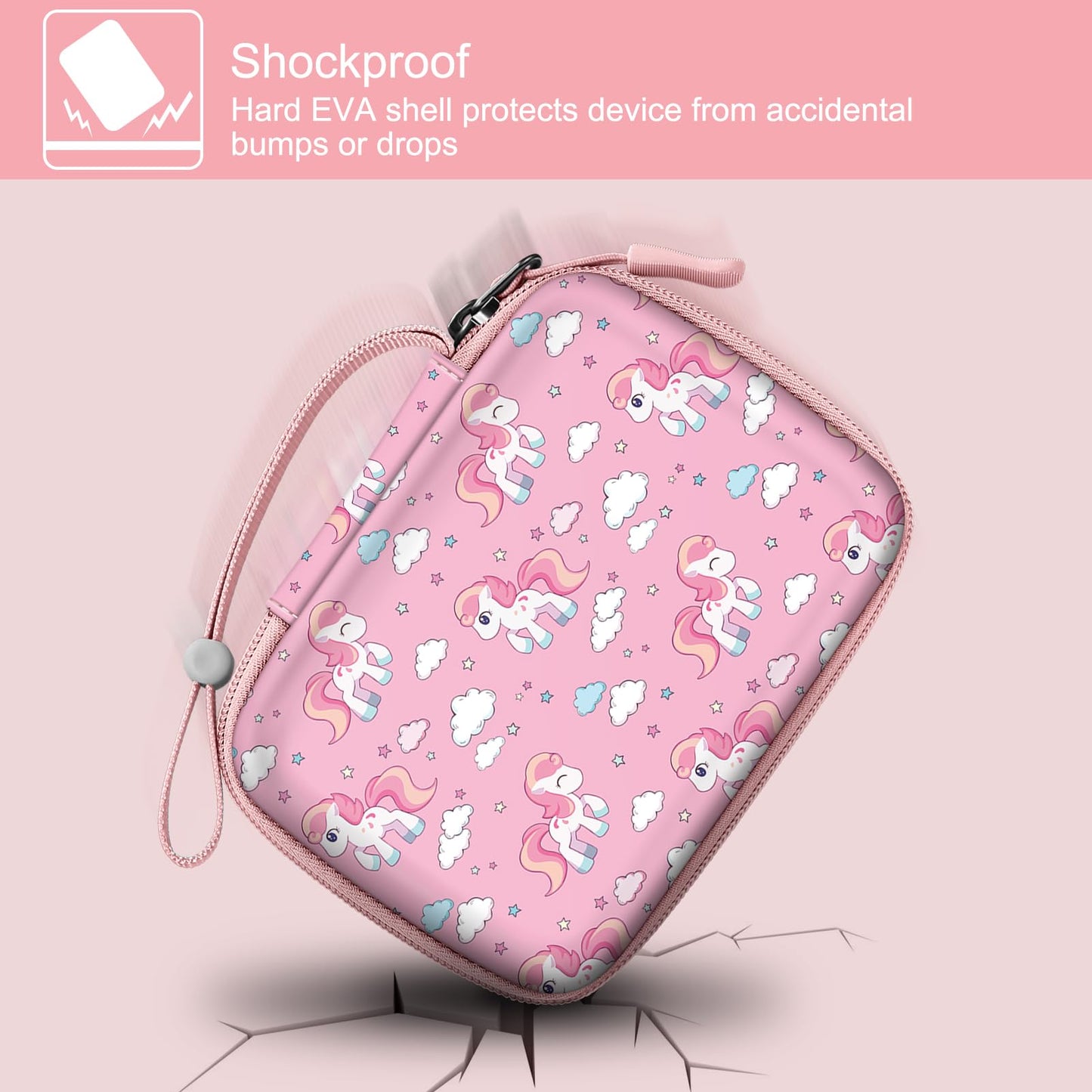 FINTIE Kids Camera Case Compatible with Goopow/Seckton/Dylanto/Mgaolo/Masterbee/CIMELR/Desuccus Kids Digital Camera Toys, Children Carrying Bag