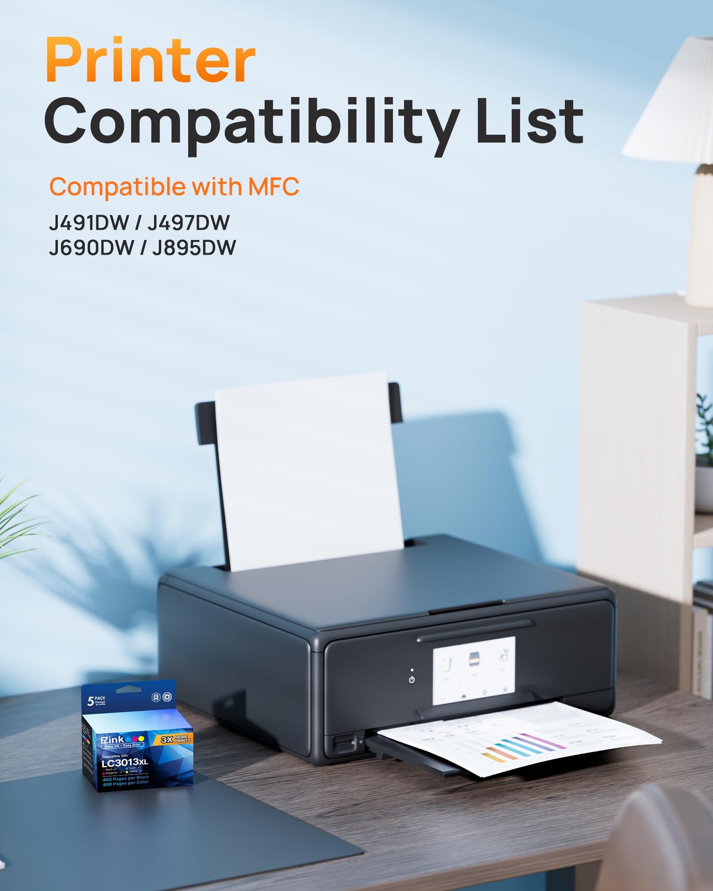 LC3013 Ink Cartridges bk/c/m/y Compatible for Brother LC3013 Ink Cartridges