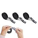 Self-Gripping Perforated Roll Cable Ties by Wrap-It Storage - 3 Pack of 12' x .75" Rolls Black - Cord Organizer for Appliances and Home Office Cables
