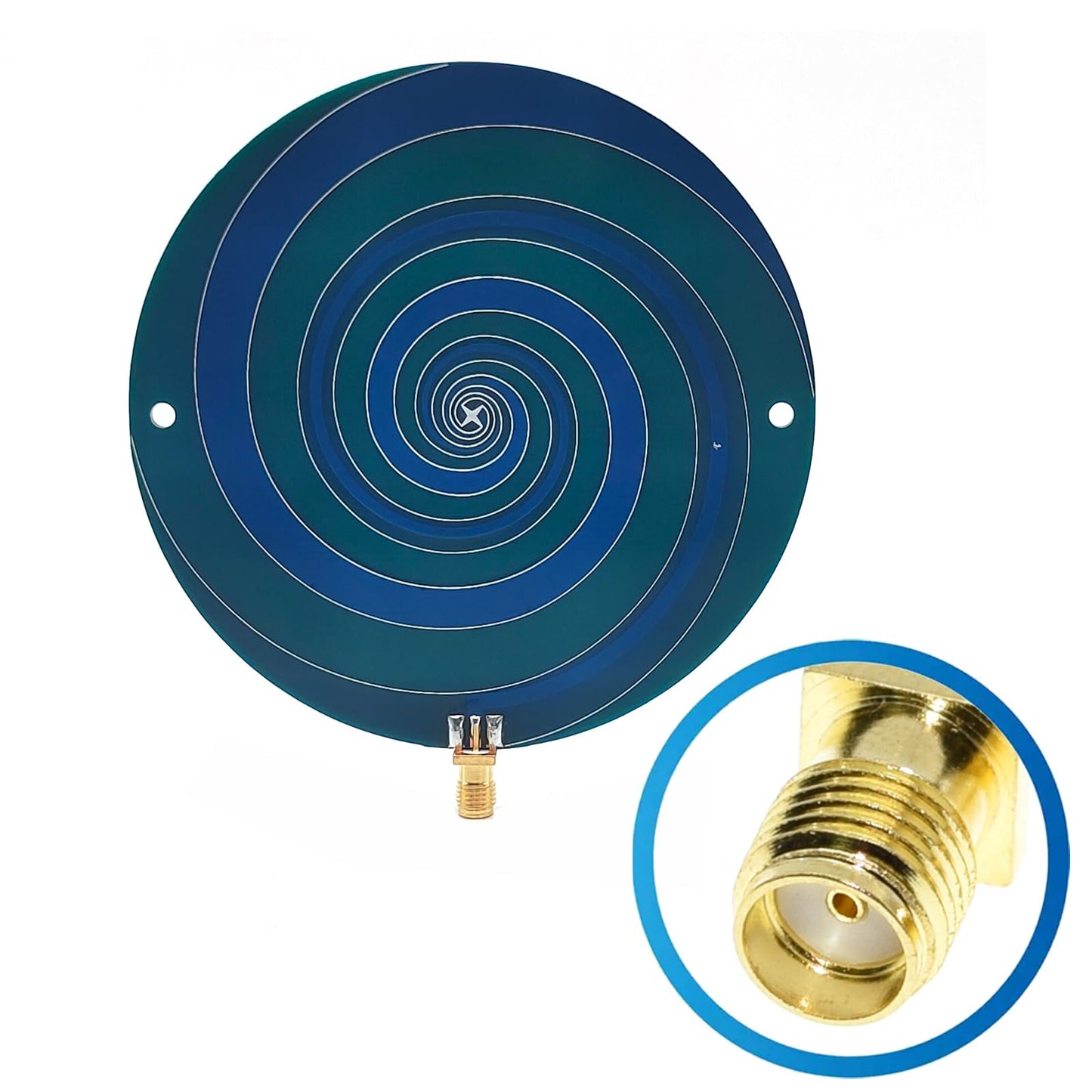 Left/Right Rotating Circularly Polarized Ultra Wideband UWB AntennaWireless Location Ranging PCB Omnidirectional Flat Panel Antenna 1GHz~10GHz RX/TX