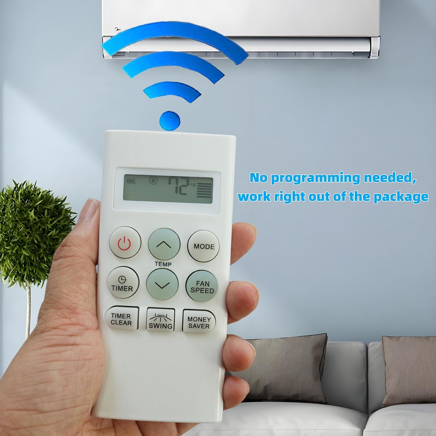 Remote Control AKB73756214 Replacement for Friedrich Air Conditioner AKB73756213 AKB73756218 AKB73756215 AKB73616106 CP08G10B CP06G10B CP10G10B