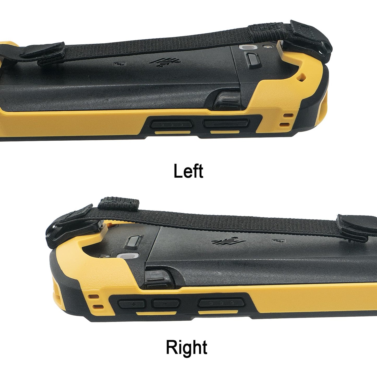 Protective Cover Bumper Case Rugged Boot with Hand Strap for Zebra TC51 TC510K TC52 TC56 TC57 (Black+Yellow)