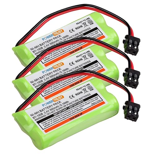PowerTrust 3Pack Ni-MH Cordless Phone Battery for Uniden BT-1008 BT-1016 BT-1021 BT-1025 BT1021 BT1025 CPH-515B