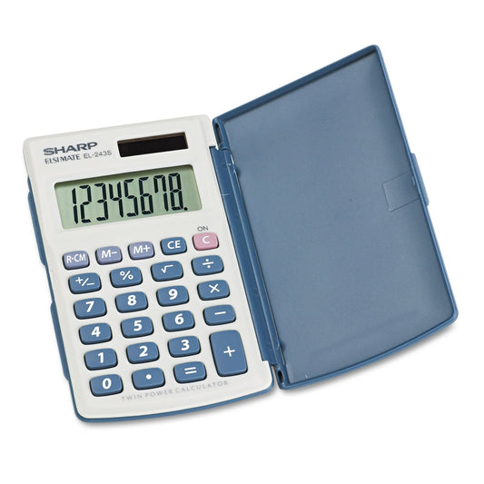 Sharp EL243SB EL-243SB Solar Pocket Calculator 8-Digit LCD
