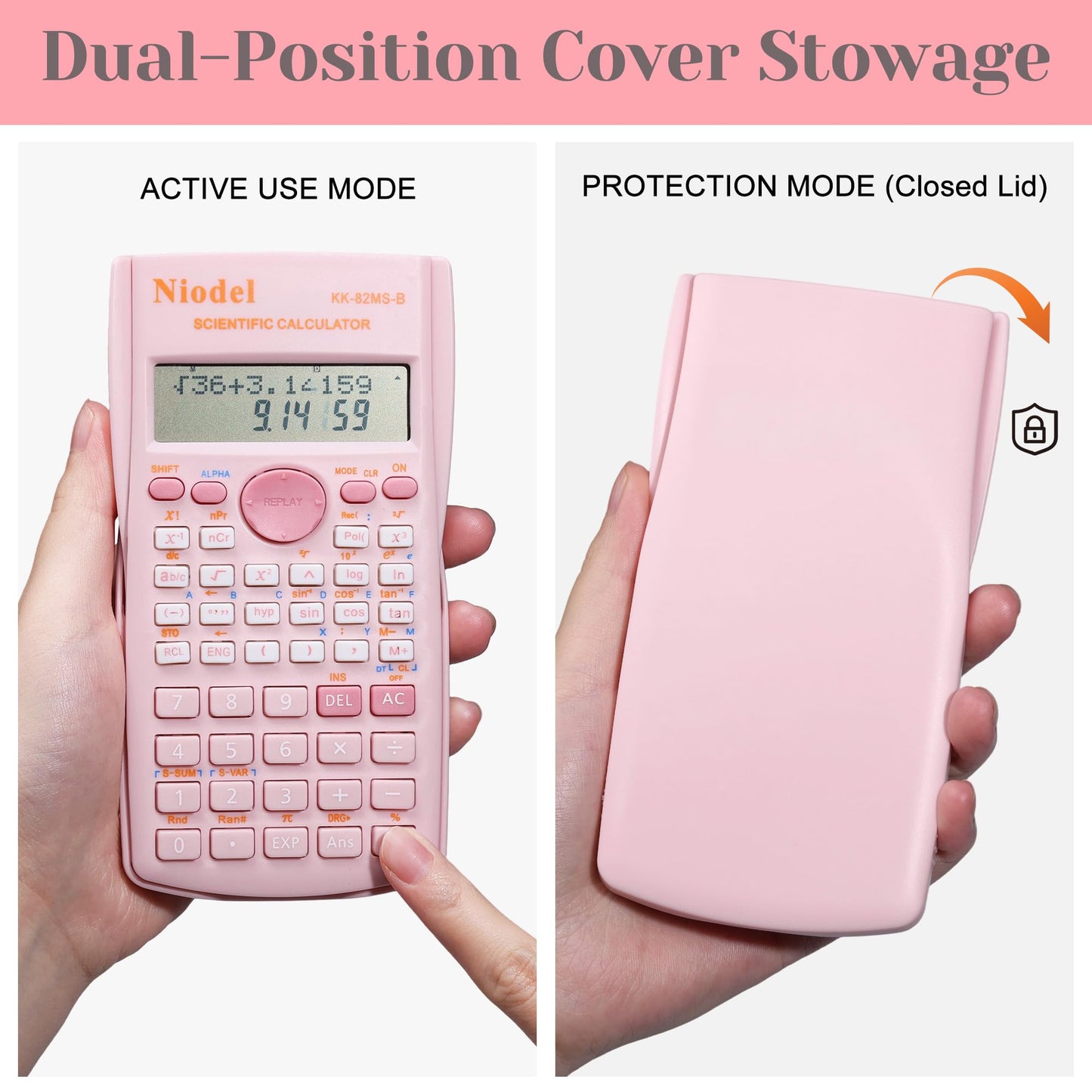 Scientific Calculator, 2 Line Cute Scientific Math Calculator Function Calculator for Students Algebra Geometry Basic Caculator for Middle and High