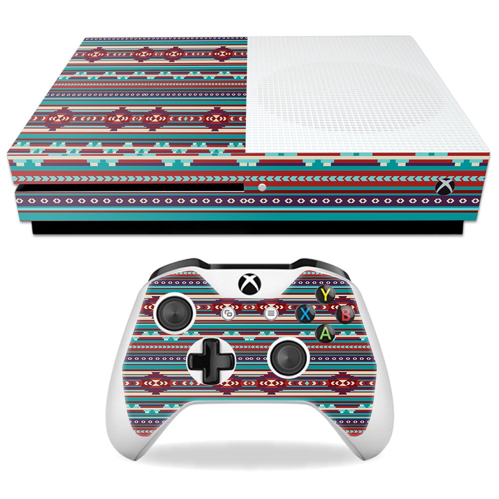 MightySkins Skin Compatible with Microsoft Xbox One S - Southwest Stripes | Protective, Durable, and Unique Vinyl Decal wrap Cover | Easy to Apply