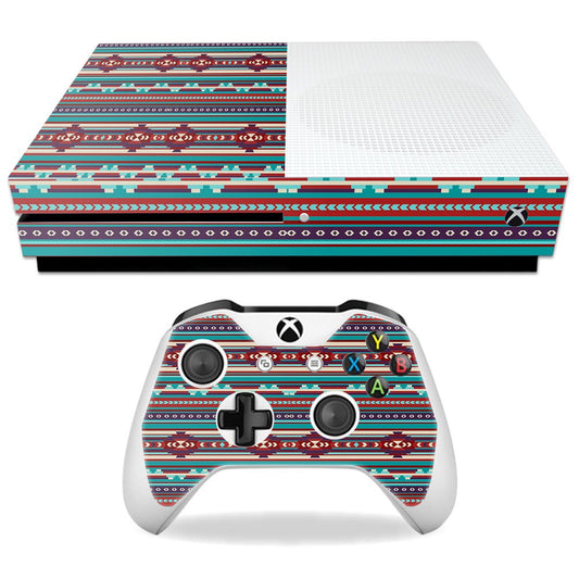 MightySkins Skin Compatible with Microsoft Xbox One S - Southwest Stripes | Protective, Durable, and Unique Vinyl Decal wrap Cover | Easy to Apply