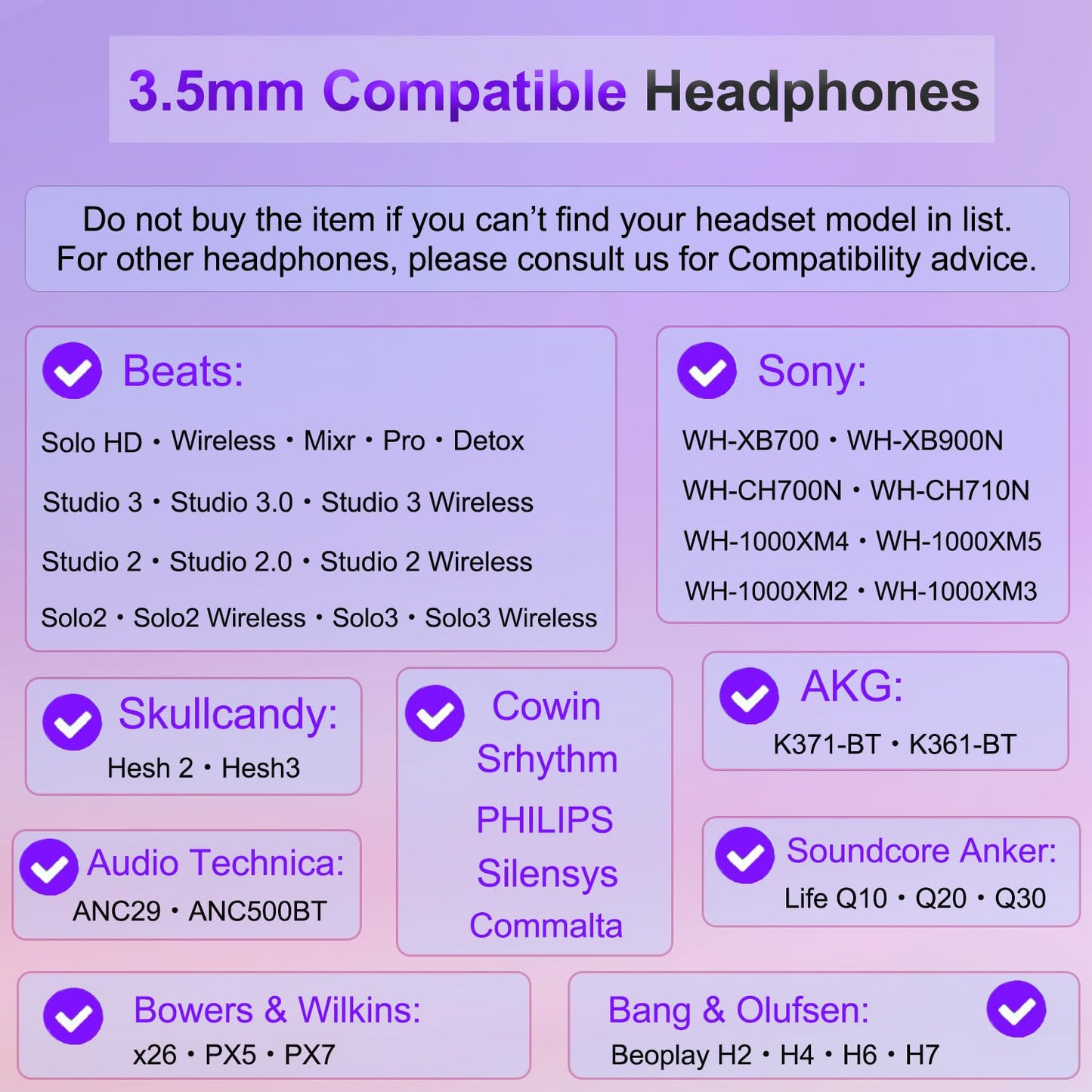 Beats Headphones Replacement Audio Cable Wire 3.5mm to 3.5mm Aux Cord Compatible with Beats Solo2 Solo3 Studio3 Wireless HD Pro by Dr. Dre Sony…