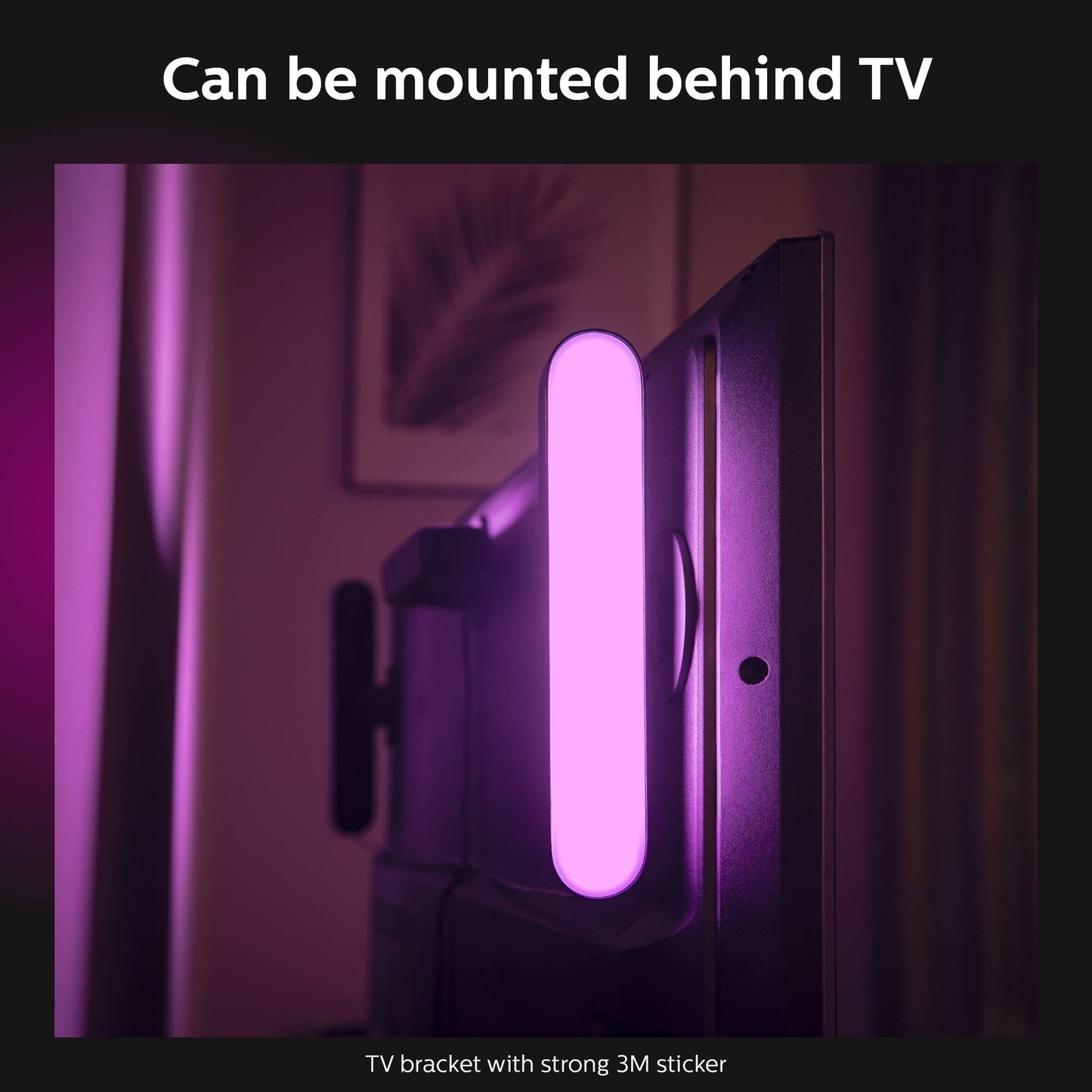 Philips Hue Smart Play Light Bar Base Kit, White - White & Color Ambiance LED Color-Changing Light - 2 Pack - Requires Bridge - Control with App
