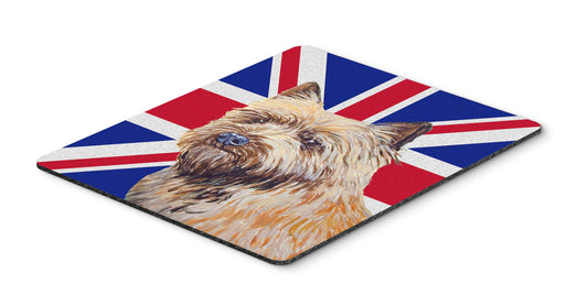 Caroline's Treasures LH9472MP Cairn Terrier with English Union Jack British Flag Mouse Pad, Hot Pad or Trivet for Home Office Gaming Working Computers
