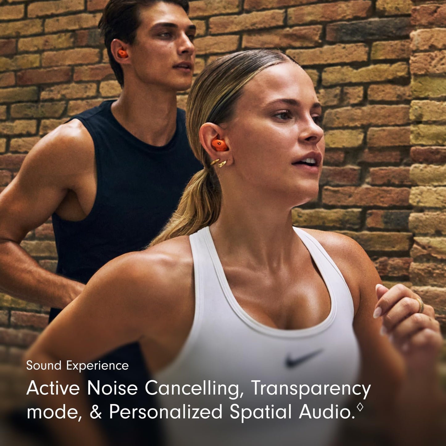 Beats Powerbeats Fit - Wireless Noise Cancelling Workout Earbuds with Secure-Fit Wingtips - Spark Orange (Renewed Premium)
