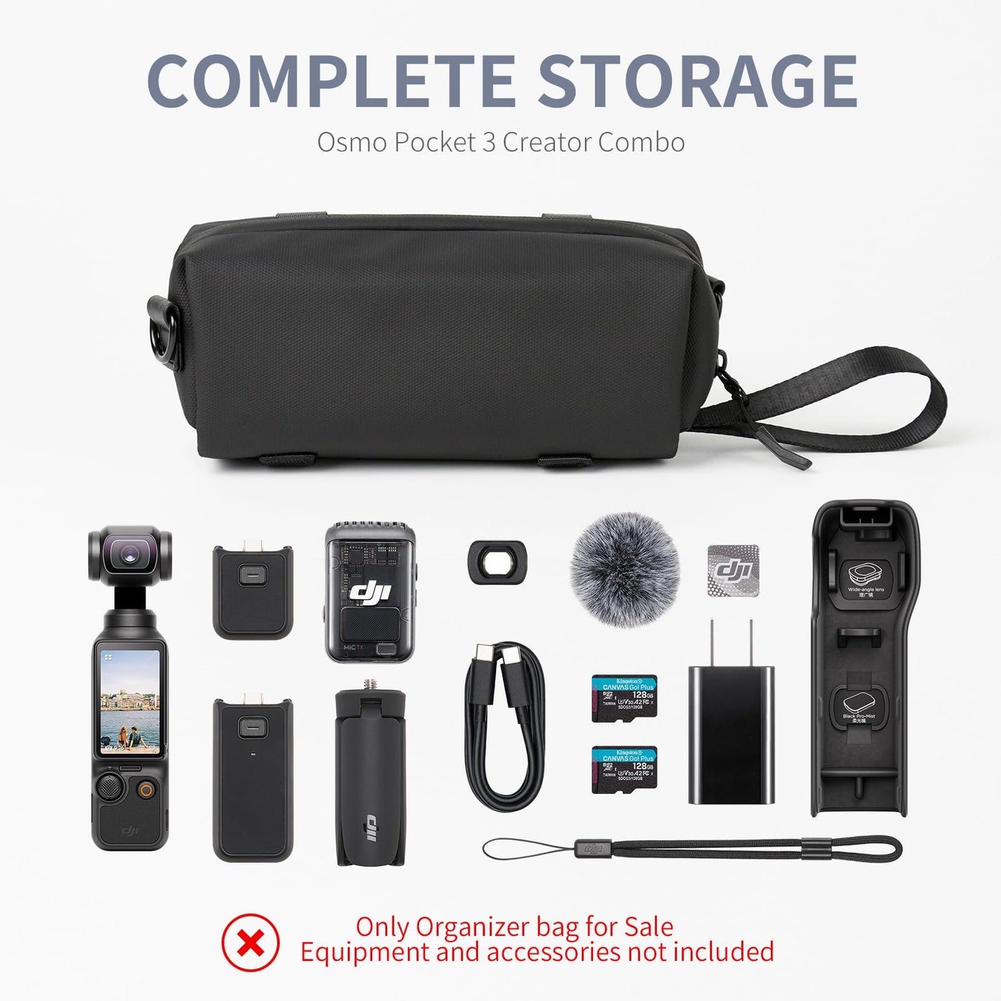 Liboer Carrying Case for Osmo DJI Pocket 3, Multilayer DJI Osmo Pocket 3 Carrying Bag Osmo Pocket 3 Creator Combo Accessories Black