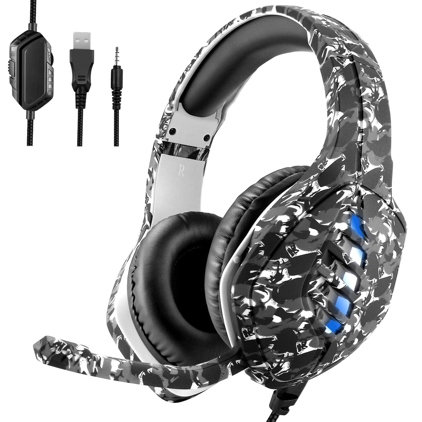 targeal Gaming Headset with Microphone - for PC, PS4, PS5, Switch, Xbox One, Xbox Series X|S - 3.5mm Jack Gamer Headphone with Noise Canceling Mic