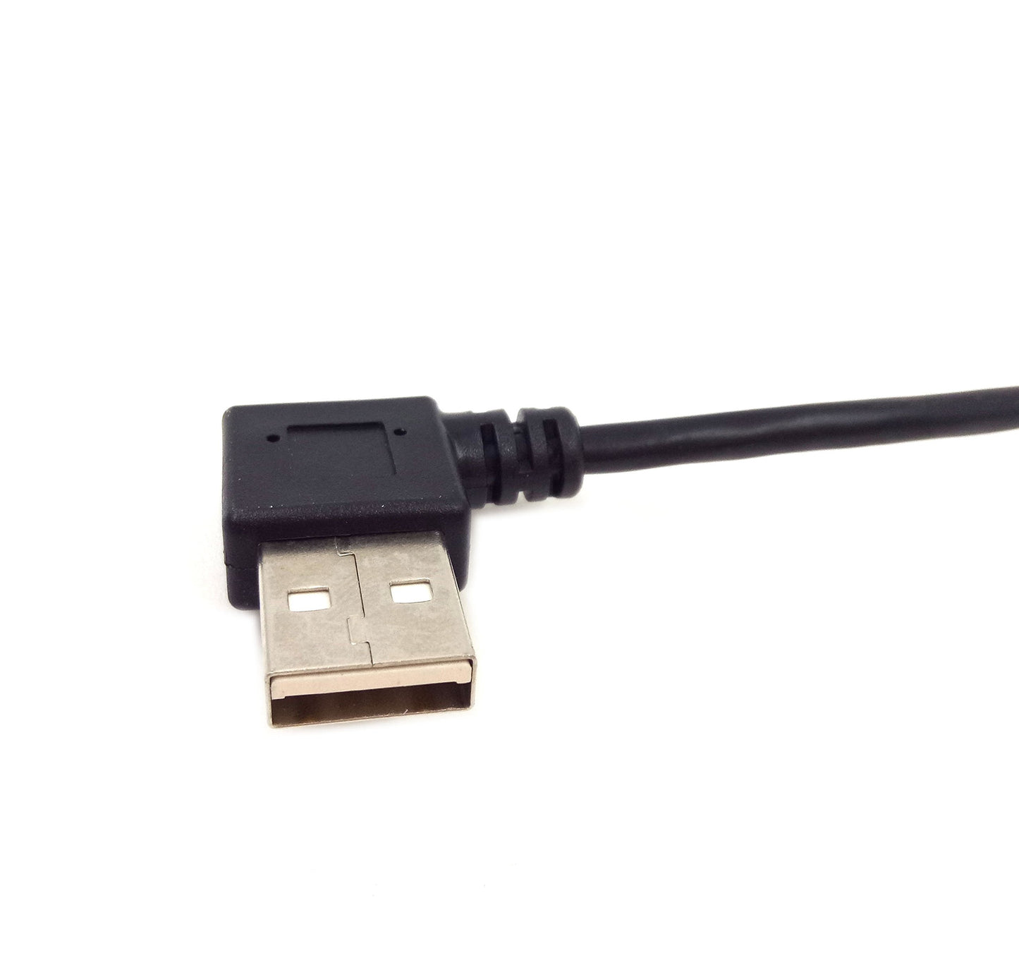 Wpeng USB Extension Cable, Qaoquda 1ft 90 Degree Right Angle USB 2.0 Type A Male to Type A Female Panel-Mount with Screws Cable(USB M/F)