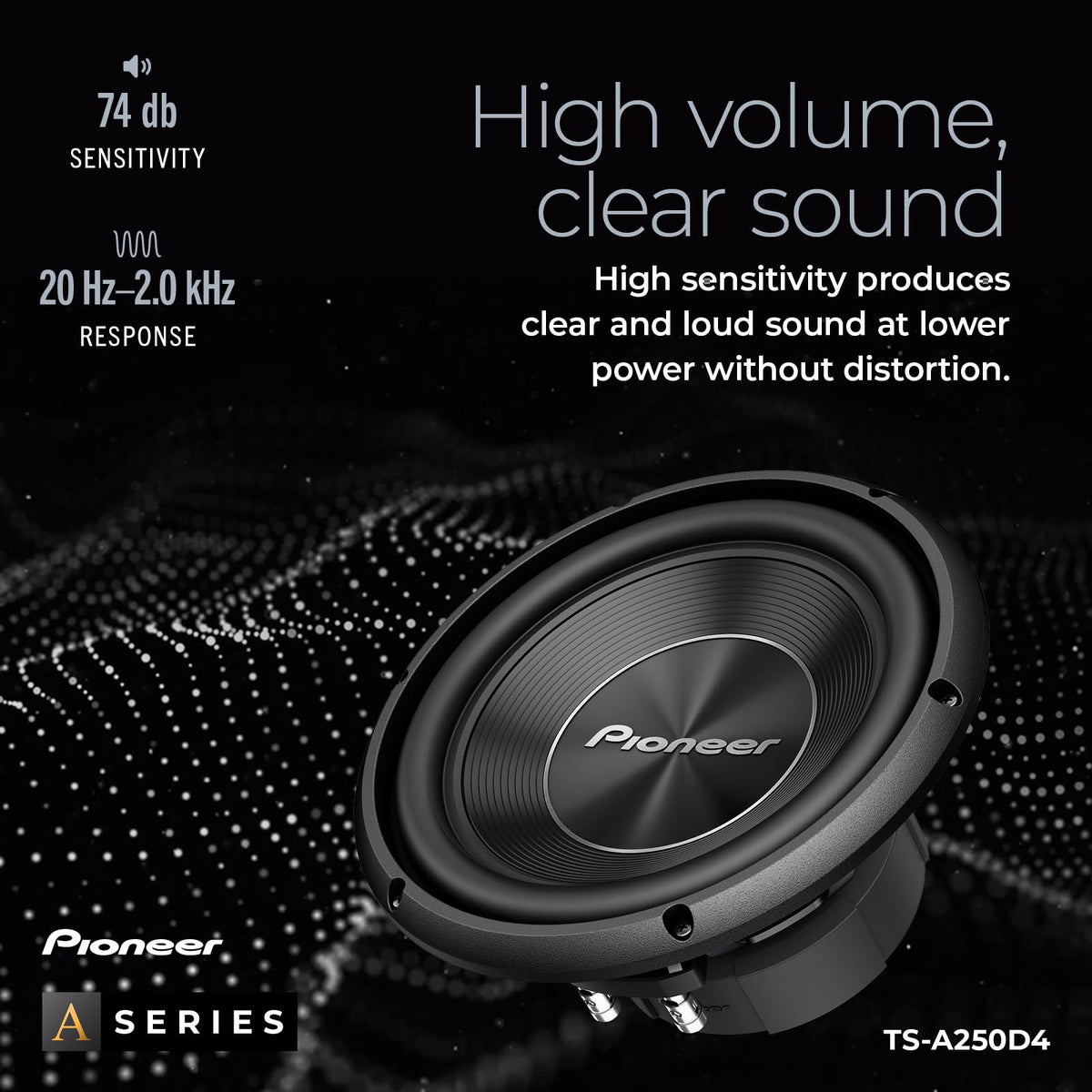 PIONEER A-Series TS-A250D4 10" Subwoofer 1300W Max