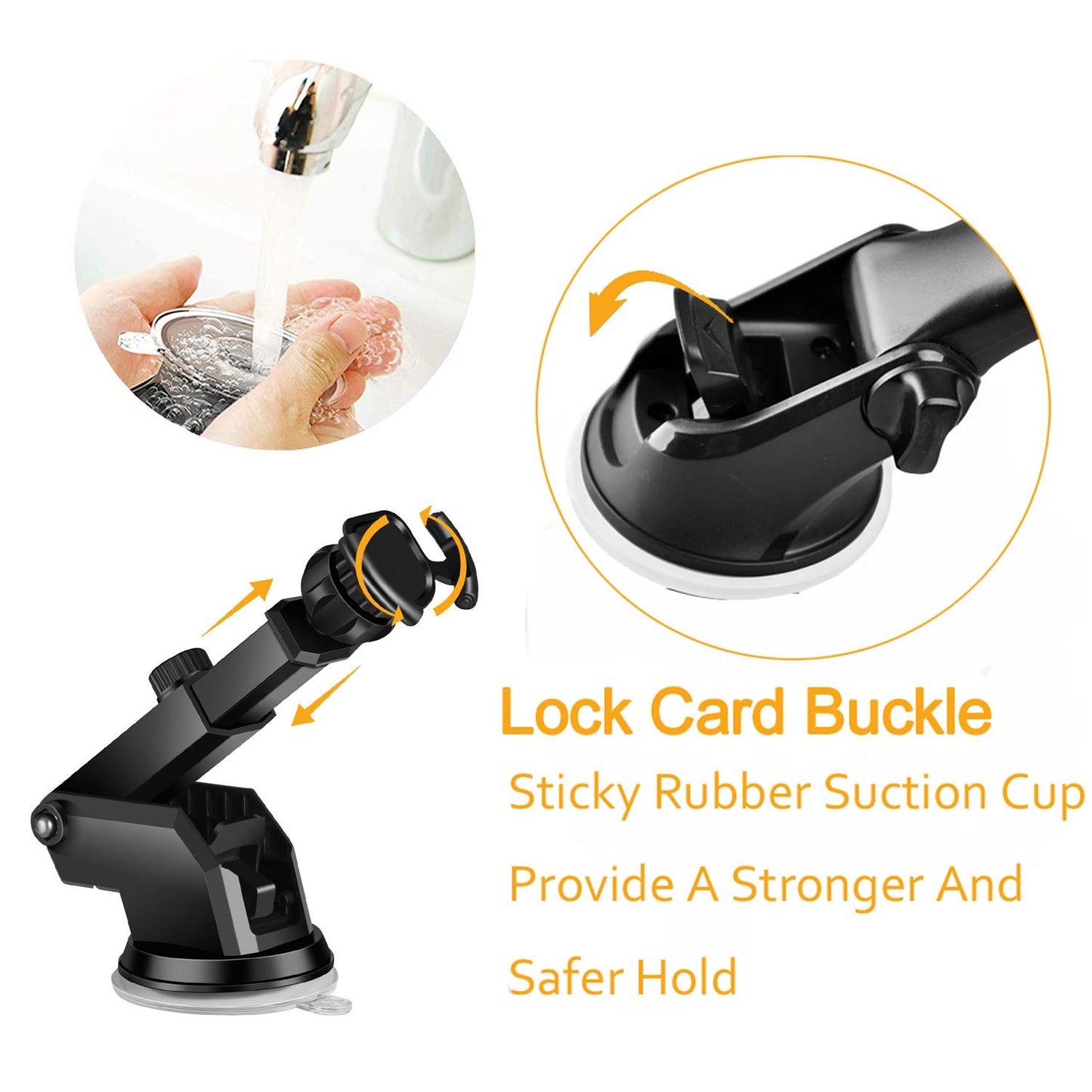 ZANEDY Car Mount Air Vent Cell Phone Holder Pop Cup Suction Car Mount for Collapsible Grip/Socket Mount Dashboard Desk Wall Bracket for GPS Navigation