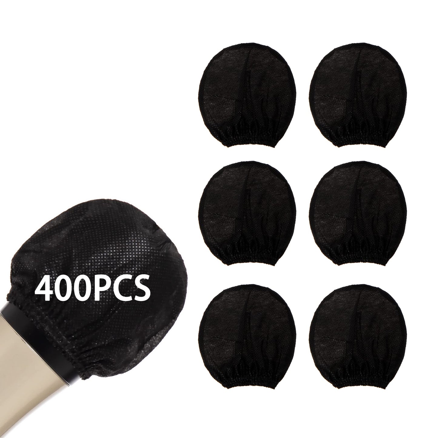 Zettokete Microphone Cover Pop Filter 400 PCS, Disposable Mic Cover with Individual Packing, Microphone Protector Suit for Most Handheld Microphones