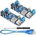 MTDELE 2Pcs 5V Buck Converter 5A DC 9V 12V 24V to DC 5V 9-36V to USB 5V Transformer Dual Output Voltage Regulator Board Module