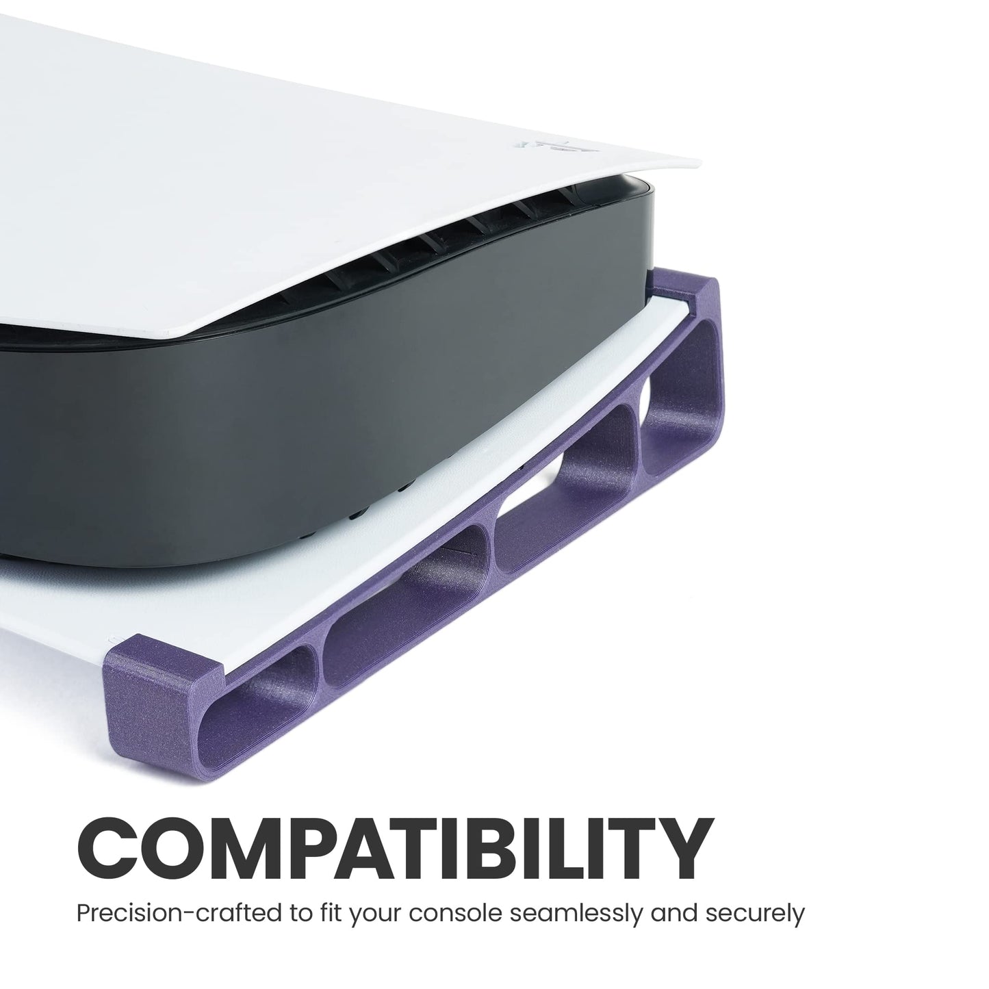 Glistco Skates - Horizontal Stand compatible with PS5 - Disc Edition (Galaxy Purple)