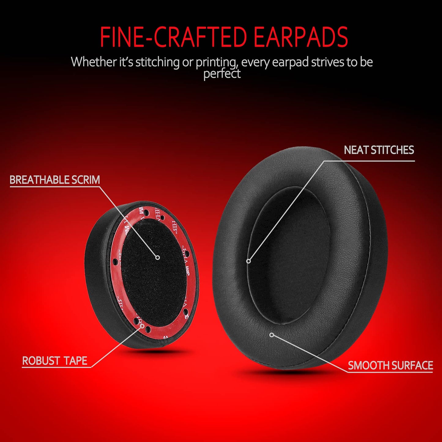 Krone Kalpasmos Beats Studio 3 Replacement Ear Pads, Premium Durable Beats Replacement Ear Pads, Beats Studio 3 earpad Replacement for Studio 2 & 3