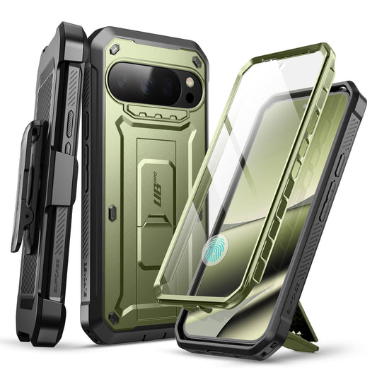 SUPCASE for Google Pixel 10/10 Pro Case with Screen Protector (Unicorn Beetle Pro), [Built-in Stand & Belt-Clip] [Military-Grade Protection] Full Body