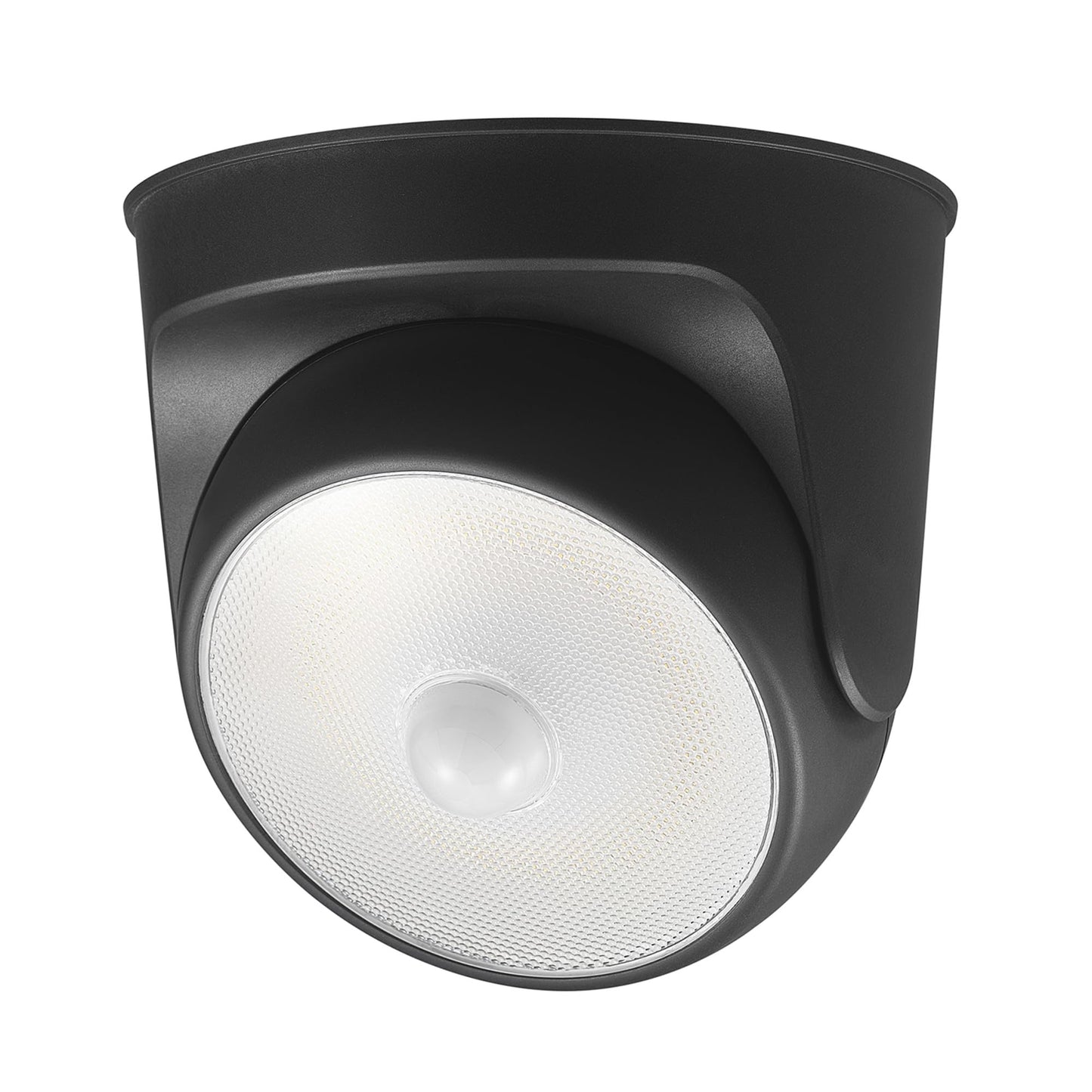 Globe Electric 17000183 160-Degree 3W Black 250 Lumens Battery Operated Outdoor Integrated LED Orb Light Security Light, Rotating Lamp Head, Outside