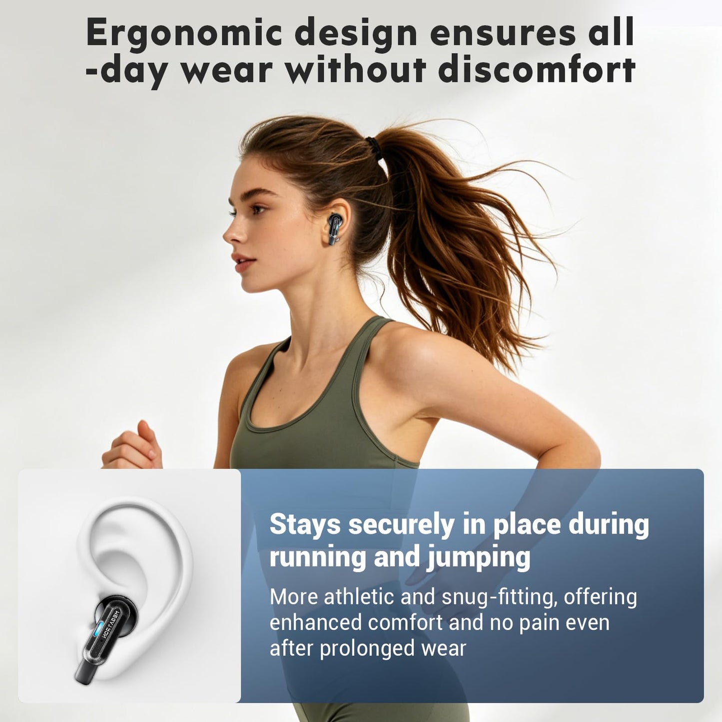 Transformers Clip-On Earbuds, Open Ear Headphones Wireless Bluetooth (Megatron Black)