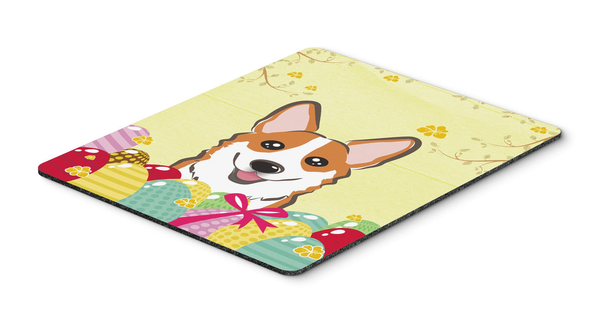 Caroline's Treasures BB1936MP Red Corgi Easter Egg Hunt Mouse Pad, Hot Pad or Trivet for Home Office Gaming Working Computers Laptop Mouse