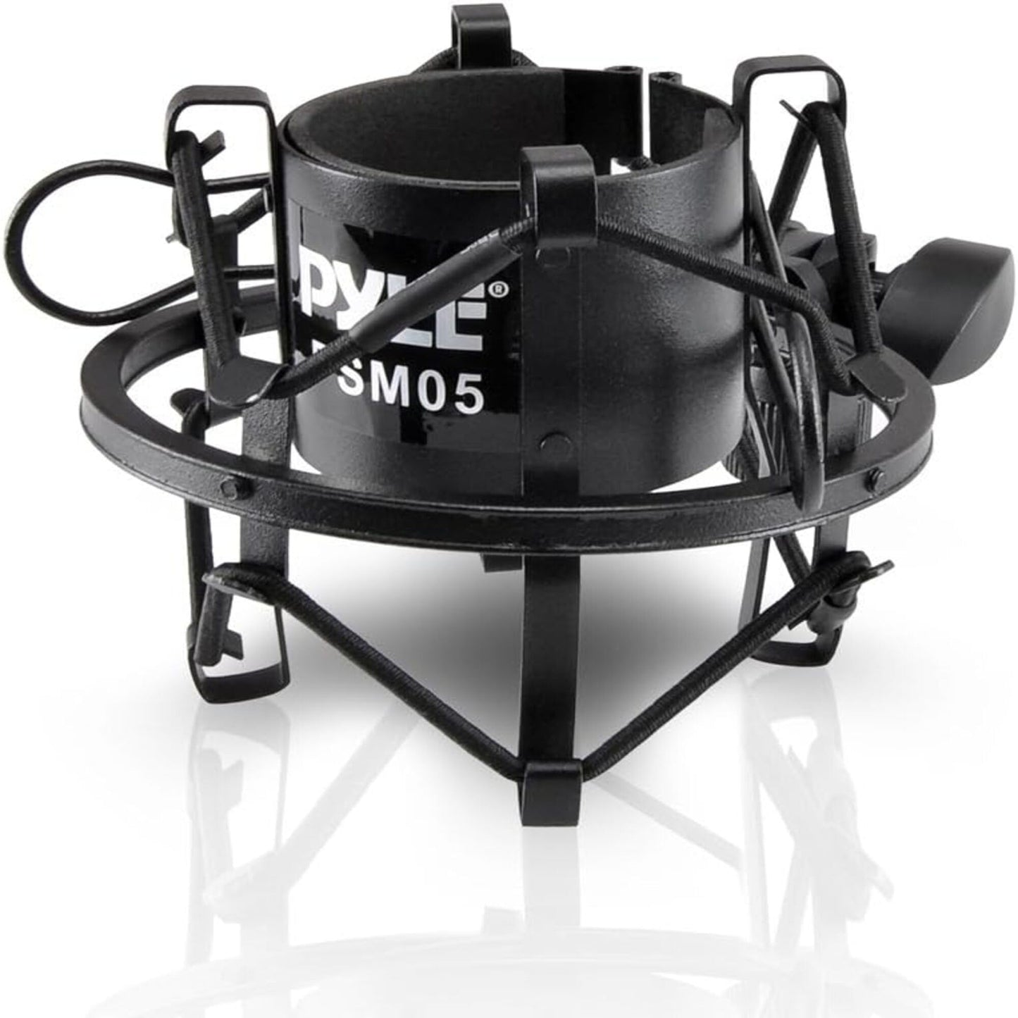 Pyle Updated Pro Shock, Clip Holder, Anti-Vibration Mount, Standard Size, Quick Angle Adjustment, Padded Mic Clamp, Easily Locks into Position
