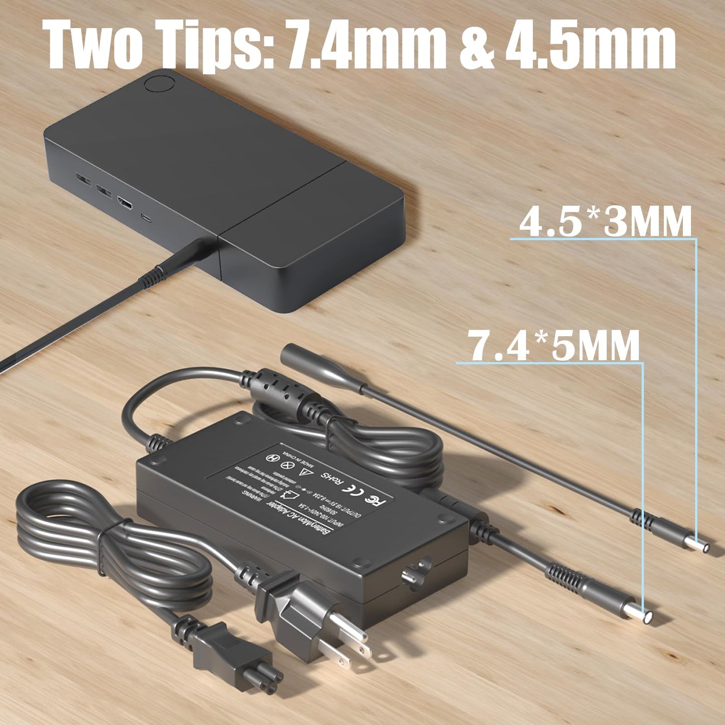 180W Charger Compatible with Dell WD22TB4 WD19 WD19S WD19TB WD19TBS K20A001 D6000 D6000S Thunderbolt Dock, WD15 TB15 TB16 TB18DC K16A K17A Monitor…