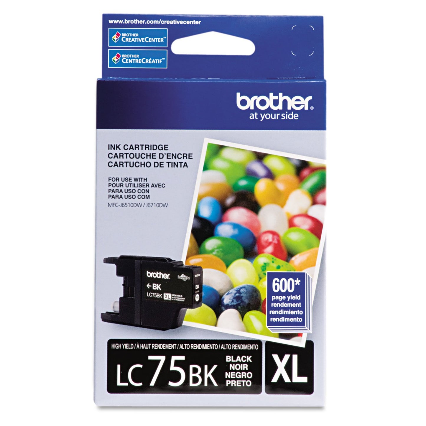 Brother LC75BK LC75BK Innobella High-Yield Ink, Black