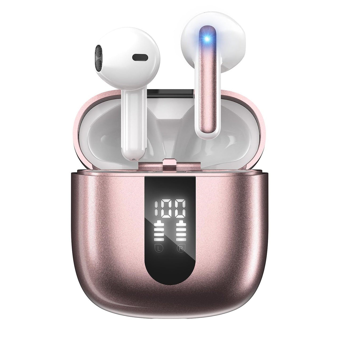 JBES Bluetooth Earbuds Wireless Headphones, 60H Deep Bass Ear Buds with 4 Noise Cancelling Microphone, IP5 Waterproof Earphones for iPhone Android