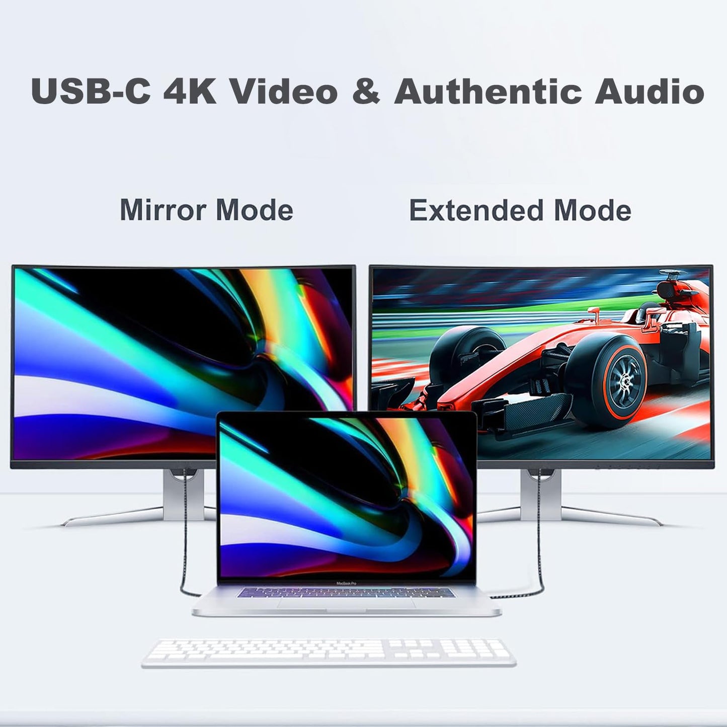LDLrui USB C to USB C Cable 3ft 2-Pack, USB C 3.2 Gen 2 10Gbps Data Transfer, 4K@60Hz Video Output, 100W PD Fast Charging for iPhone 17/16/15