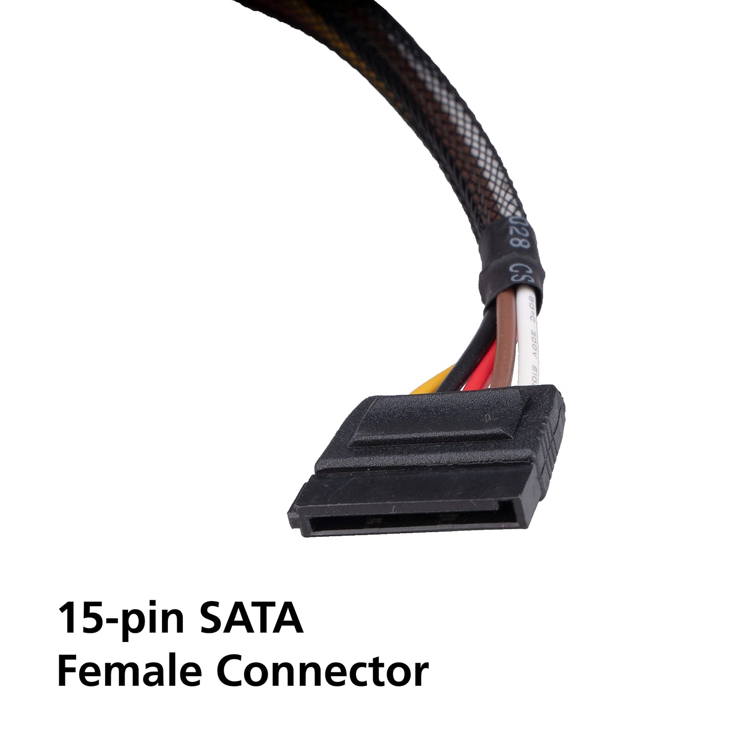 Akasa Sata Power Cable Extension 0.3m Black power cable