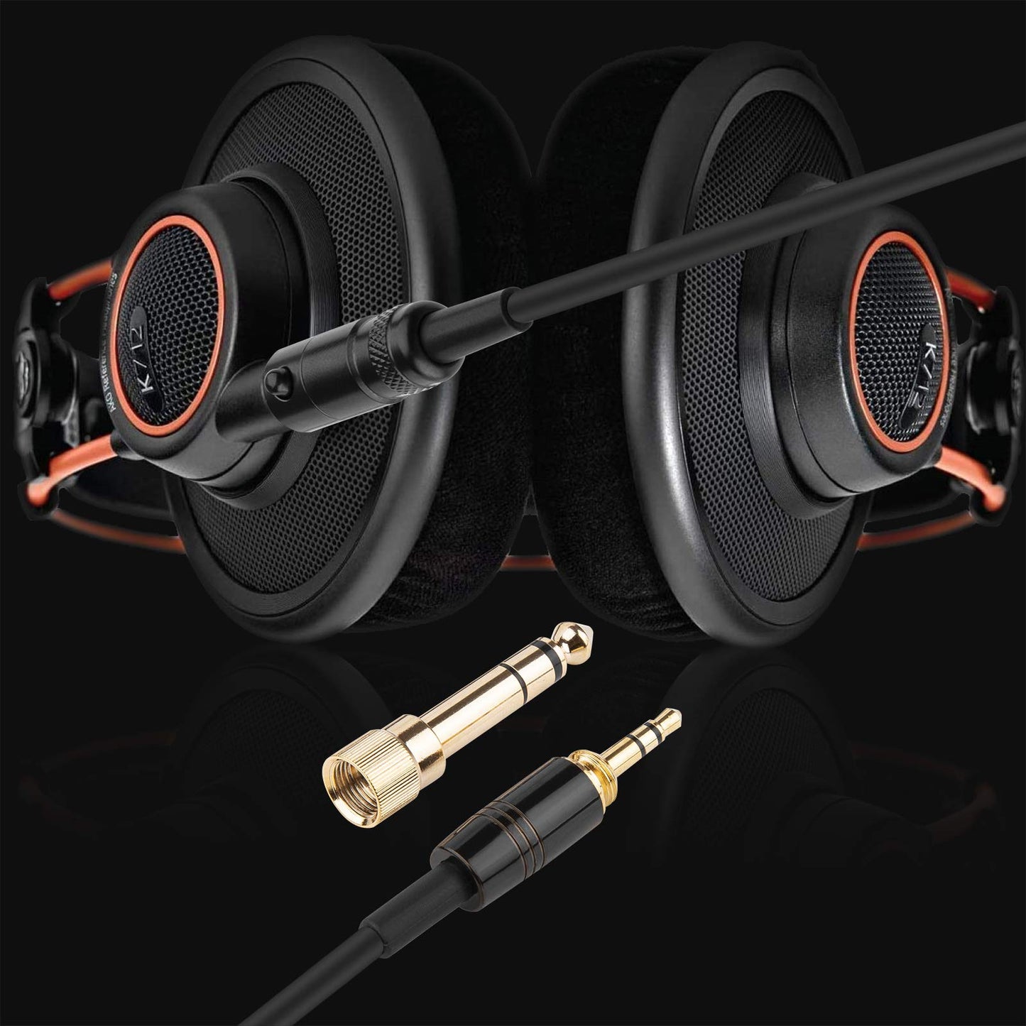 weishan K702 Cable Coiled Aux Cord Replacement for AKG Q701, K712, K240, K240S, K240 MK II, K141, K171, K181, K271, K271S, K271 MK II, K241, K175…